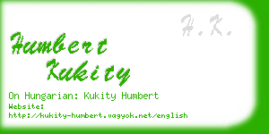 humbert kukity business card